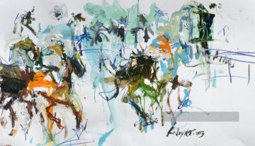yxr005eD impressionnisme sport courses de chevaux Peinture à l'huile